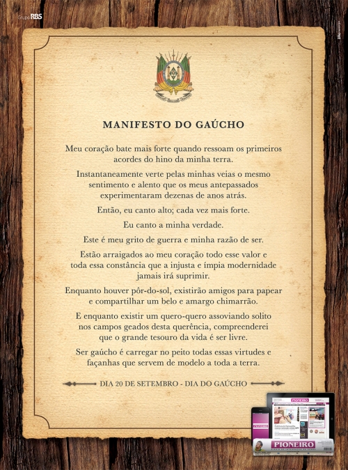 Manifesto do Gaucho - Pioneiro